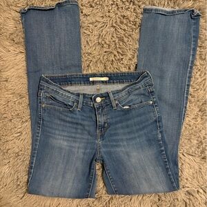 Levi's Classic Blue Straight Leg Jeans with Lived-In Look